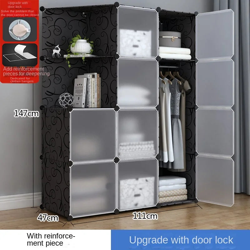 Multifunction Home Bedroom Furniture Wardrobe Folding Storage Dressing