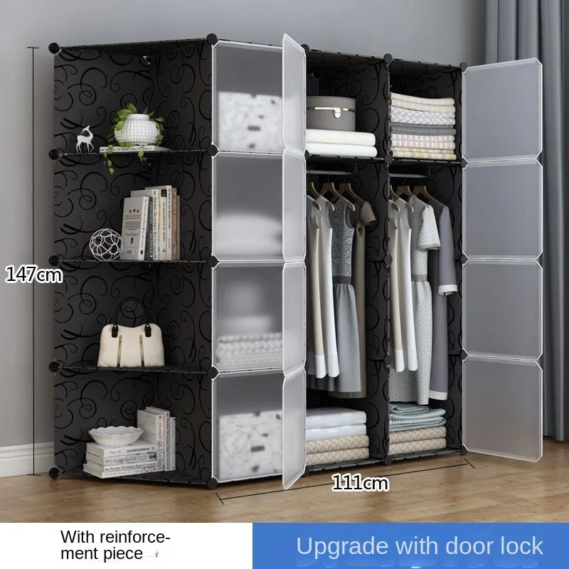 Multifunction Home Bedroom Furniture Wardrobe Folding Storage Dressing