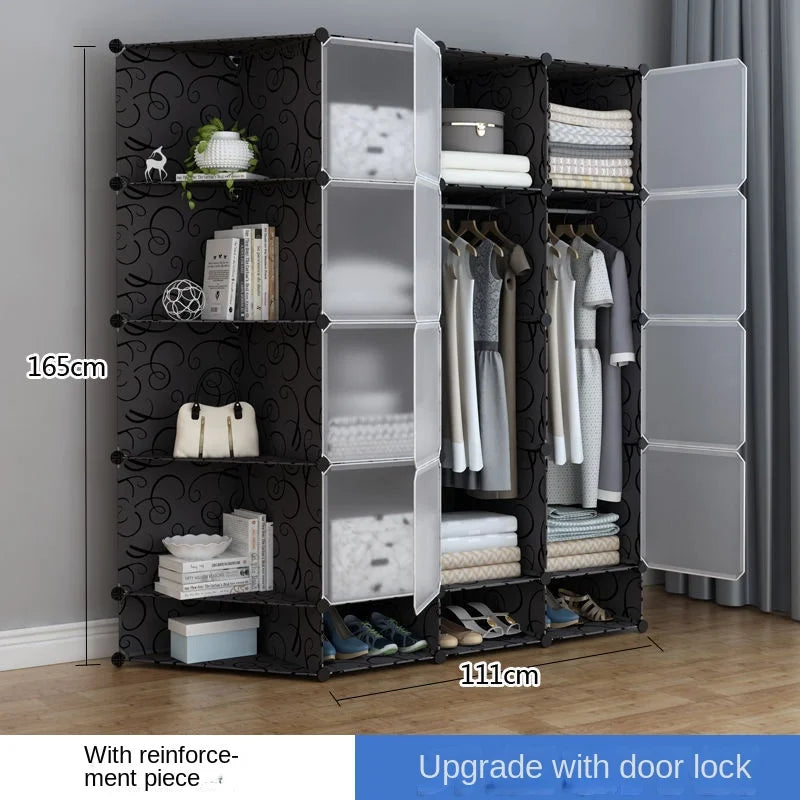 Multifunction Home Bedroom Furniture Wardrobe Folding Storage Dressing