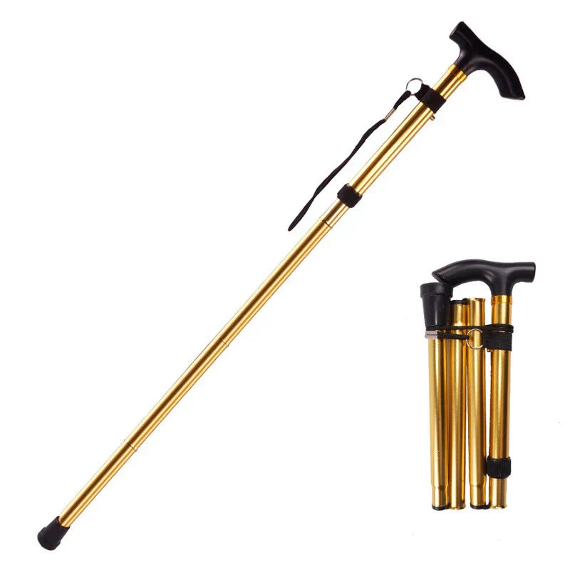 Multifunction Walking Stick Trekking Poles Telescopic Fold Crutches