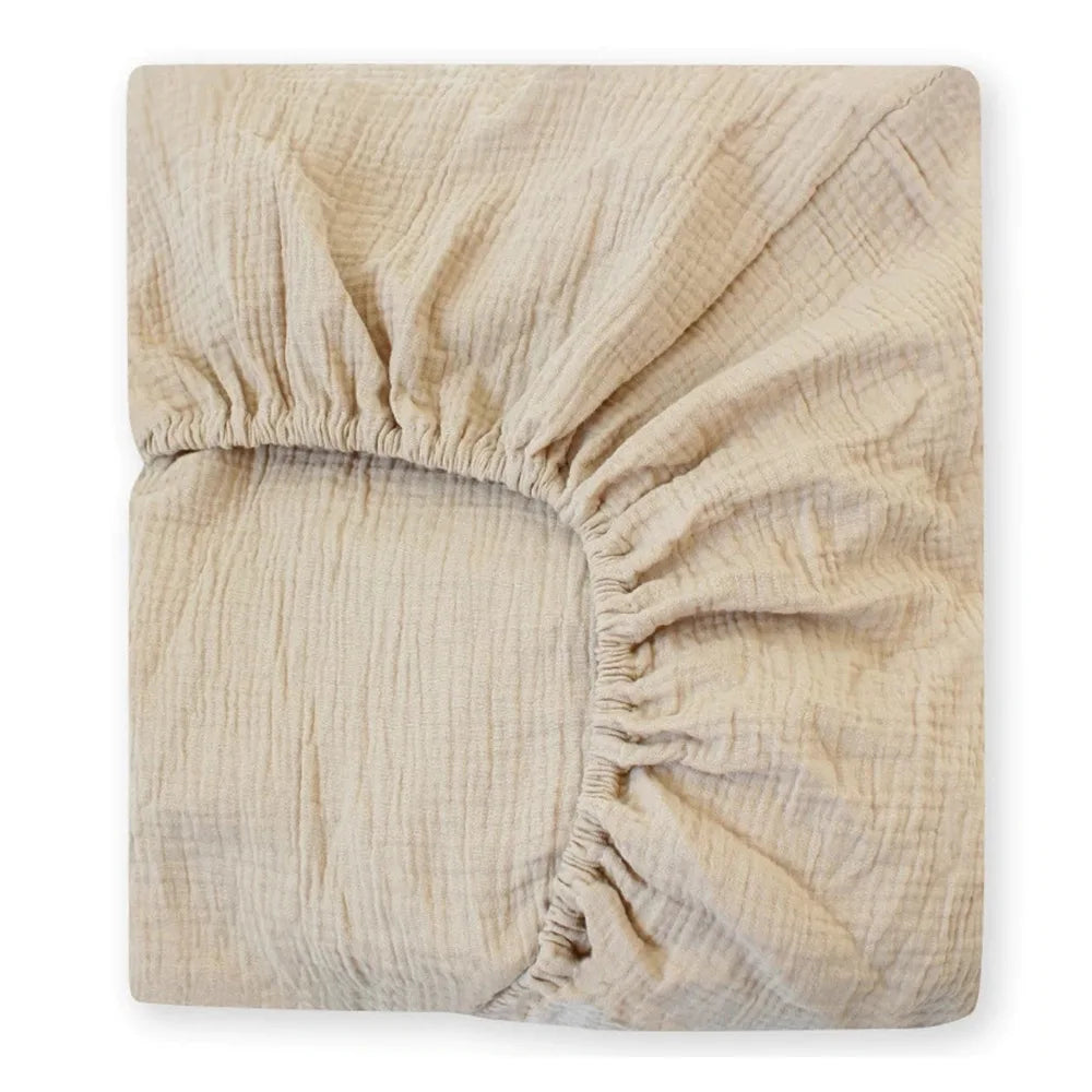 Muslin Crib Sheets Girls Boys Cotton Boho Neutral