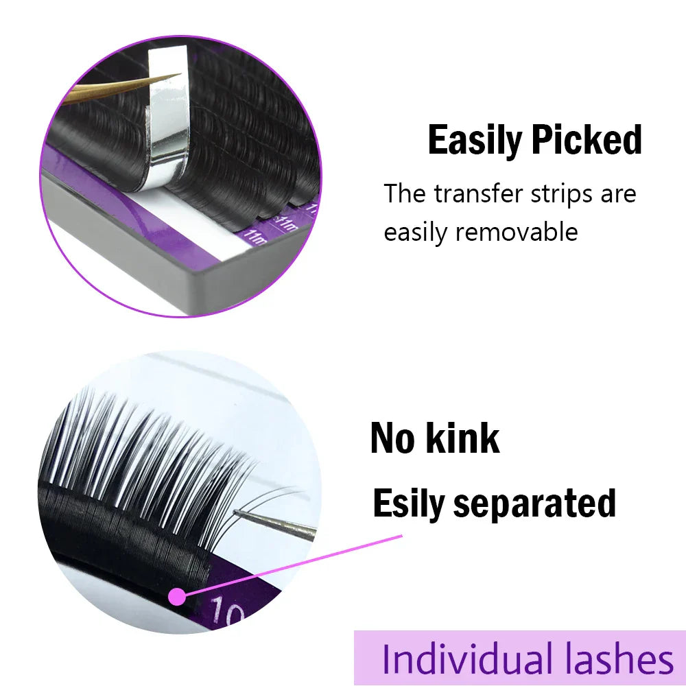 NAGARAKU 50cases bulk purple one length mink eyelash