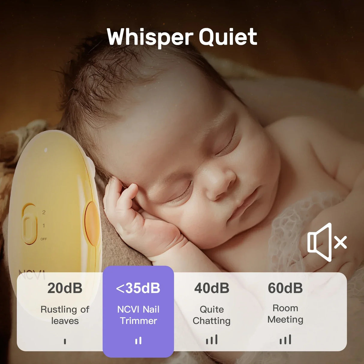 NCVI Baby Nail Trimmer Electric, Safe Polish Set