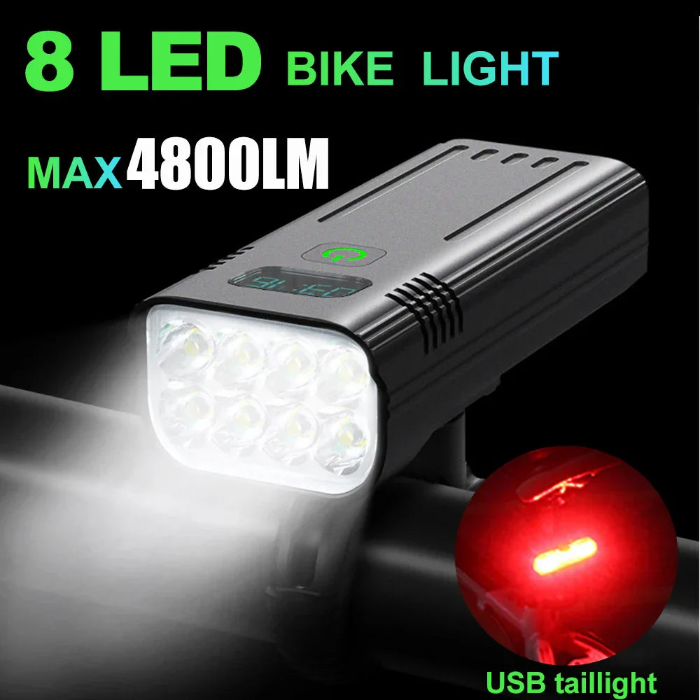 NEWBOLER Bicycle Light Front 4800Lumen Bike Light 10000mAh