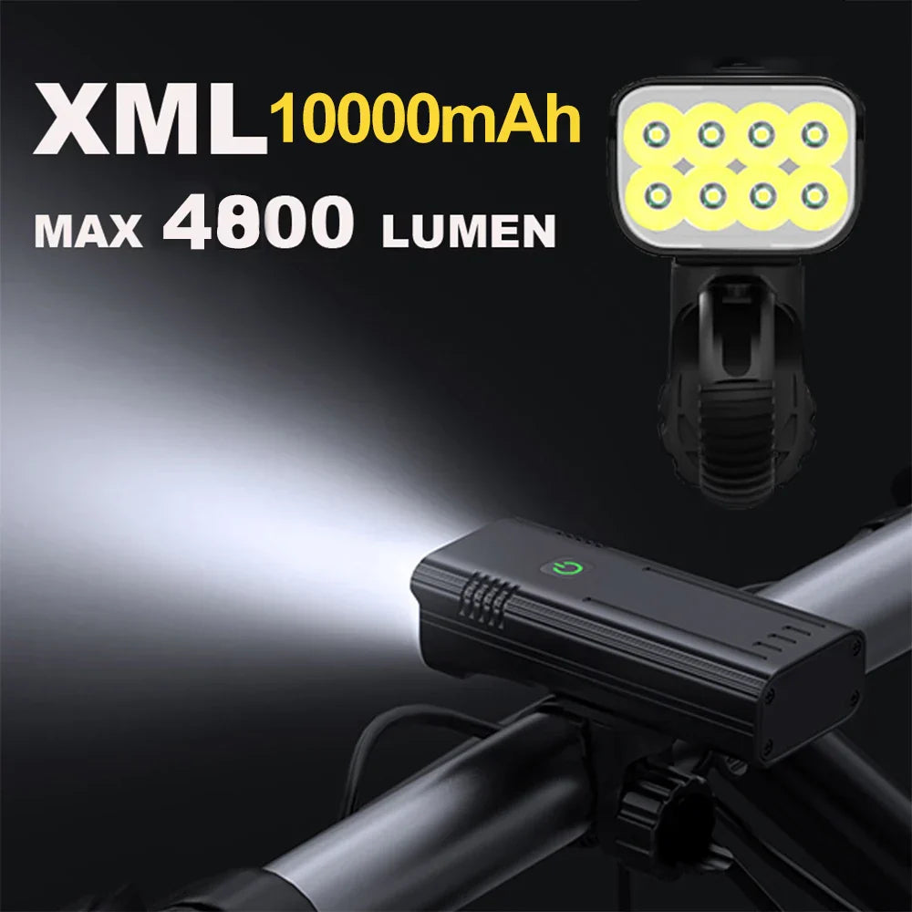 NEWBOLER Bicycle Light Front 4800Lumen Bike Light 10000mAh