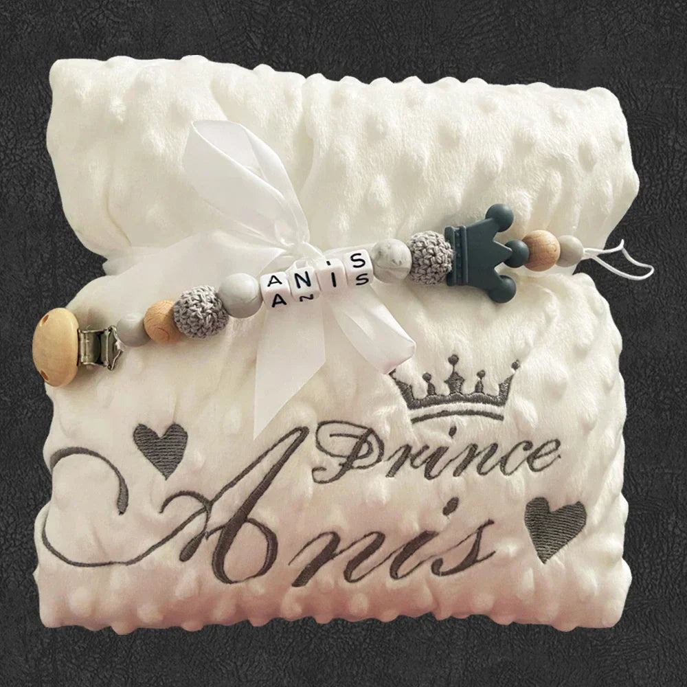 Name Personalised Bubbled Fleece Baby Blanket DIY Custom