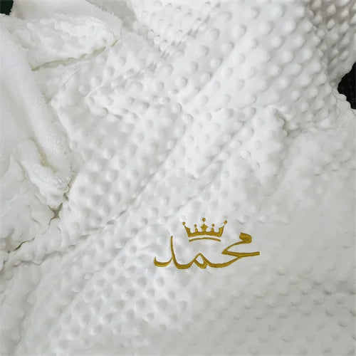 Name Personalised Bubbled Fleece Baby Blanket DIY Custom