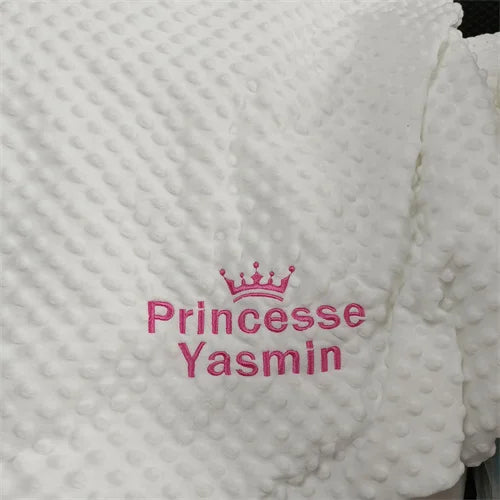 Name Personalised Bubbled Fleece Baby Blanket DIY Custom