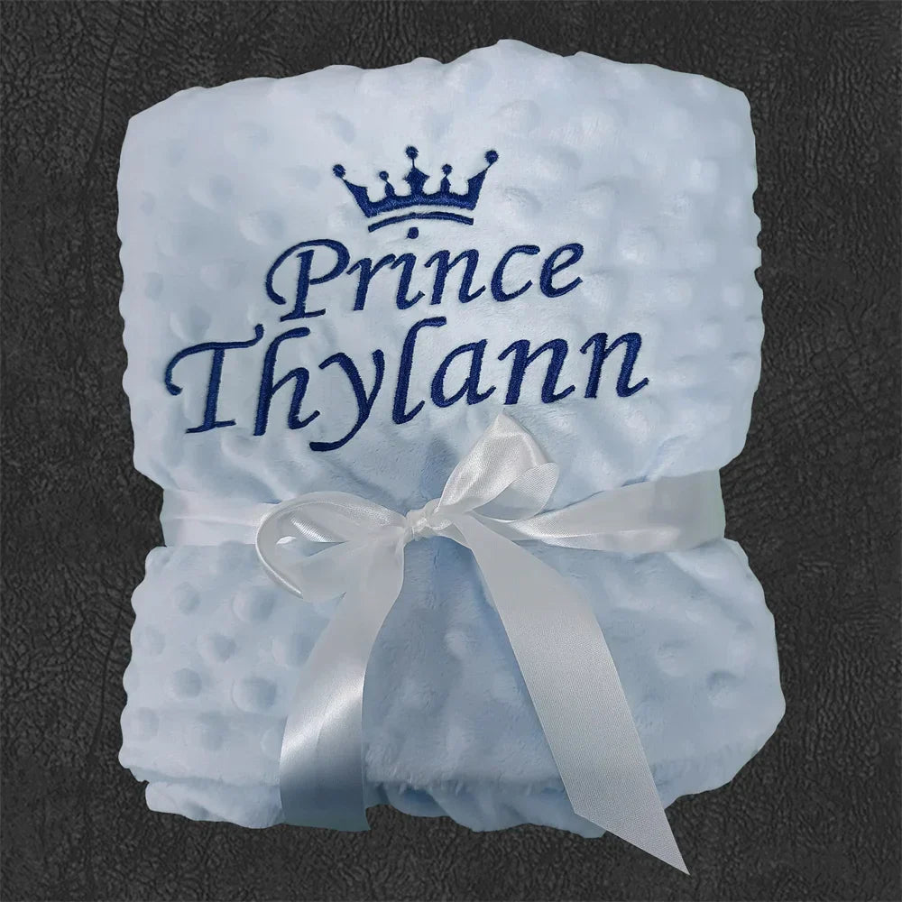 Name Personalised Newborn Baby Blanket Swaddling Baby Bedding