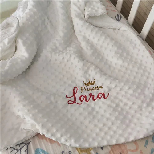 Name Personalised Newborn Baby Blanket Swaddling Baby Bedding