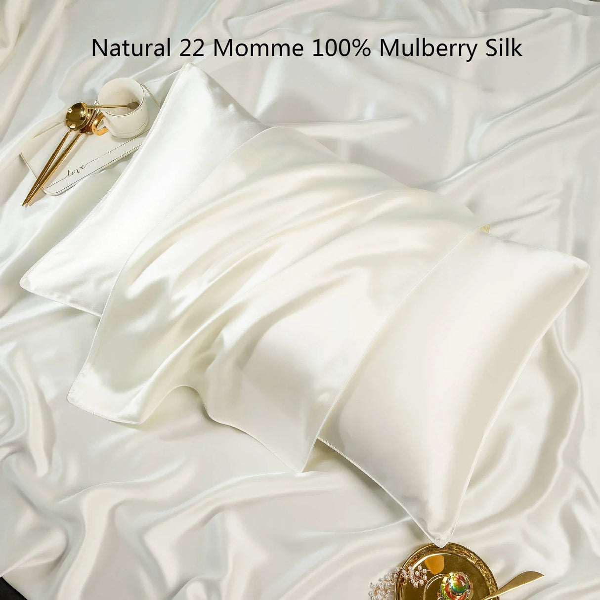 Natural Momme 100% Mulberry Silk pillowcase Natural Mulberry