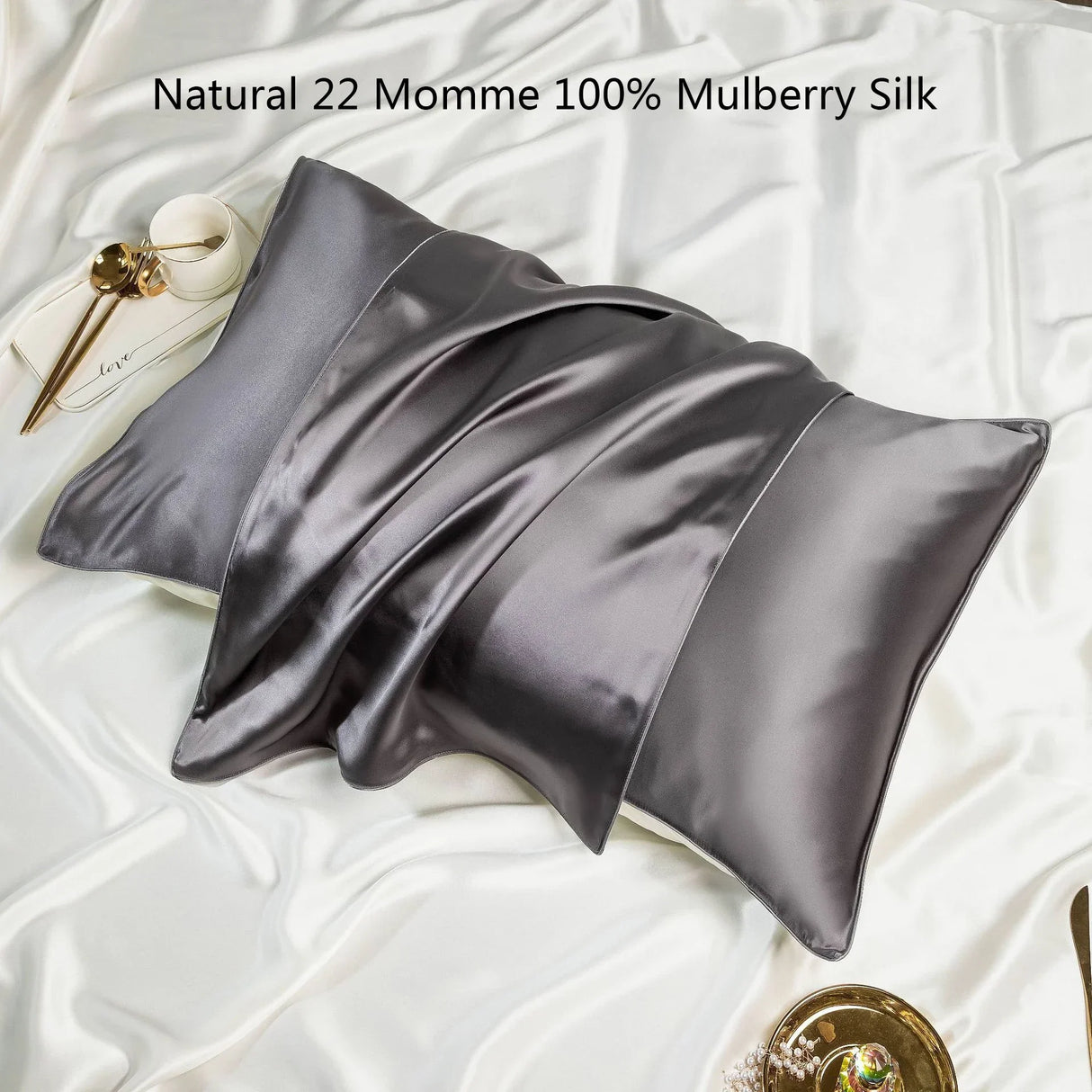 Natural Momme 100% Mulberry Silk pillowcase Natural Mulberry