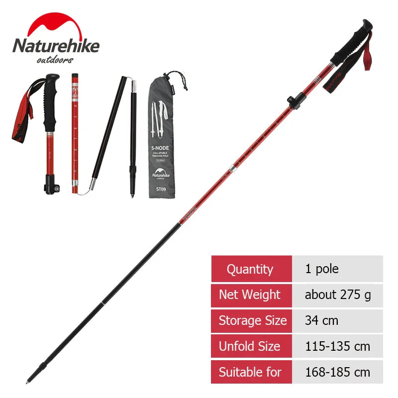 Naturehike Trekking Poles ST09 Collapsible Hiking Stick Five-section