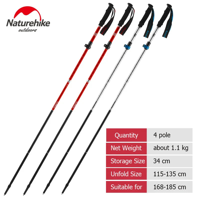 Naturehike Trekking Poles ST09 Collapsible Hiking Stick Five-section