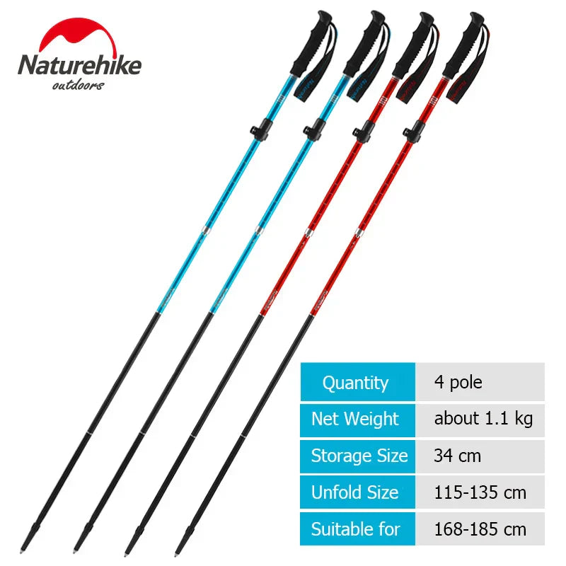 Naturehike Trekking Poles ST09 Collapsible Hiking Stick Five-section