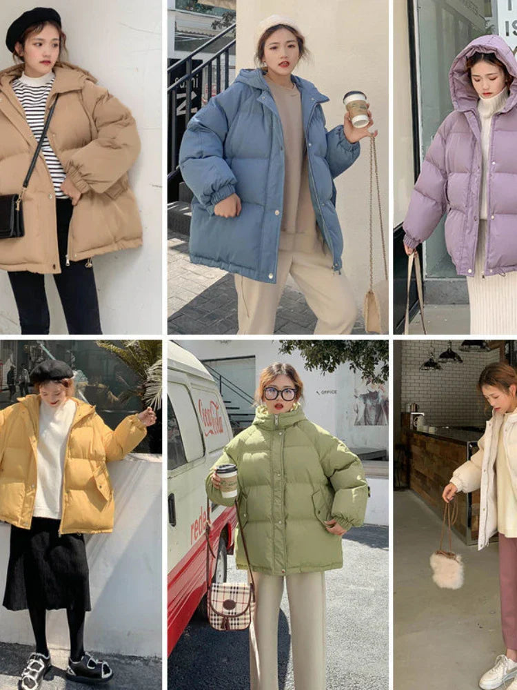 New 2020 Women Short Jacket Winter Thick Hooded