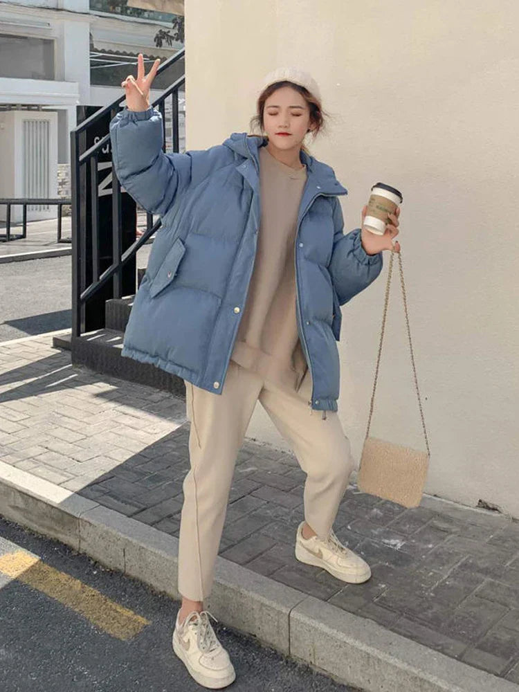 New 2020 Women Short Jacket Winter Thick Hooded