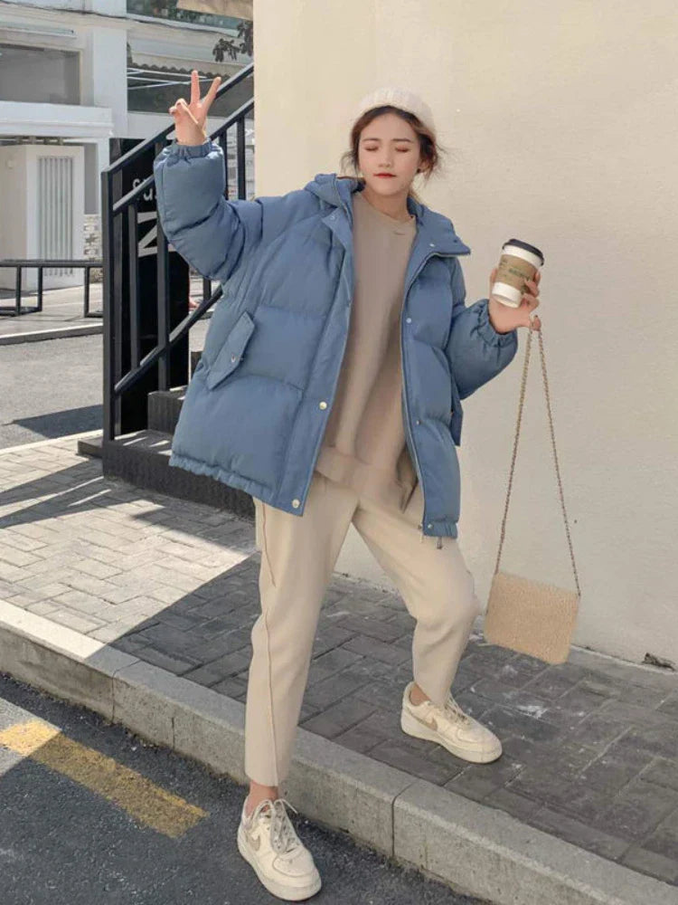 New 2020 Women Short Jacket Winter Thick Hooded
