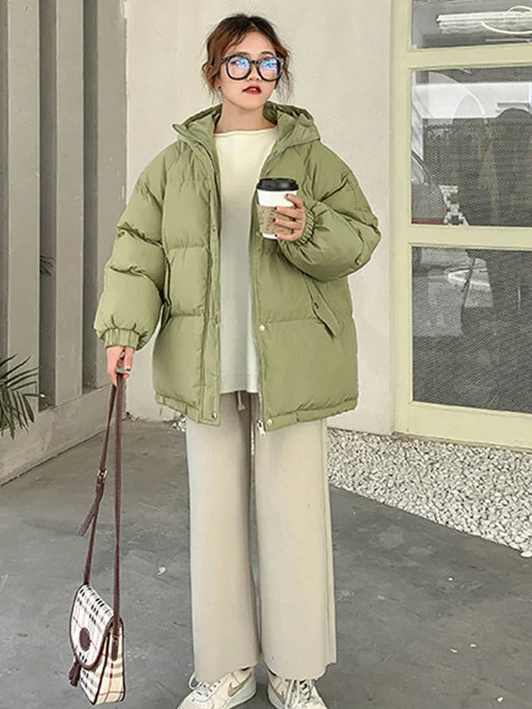 New 2020 Women Short Jacket Winter Thick Hooded