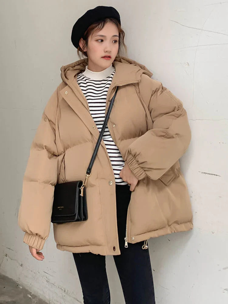 New 2020 Women Short Jacket Winter Thick Hooded