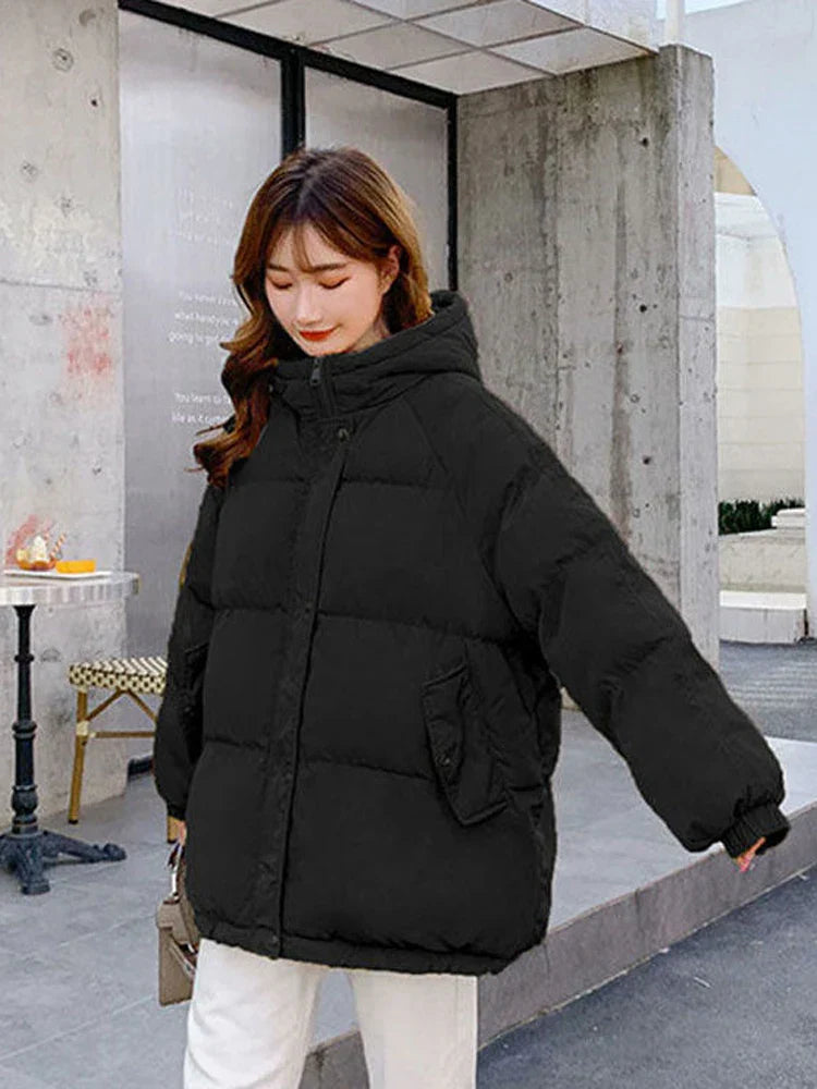 New 2020 Women Short Jacket Winter Thick Hooded