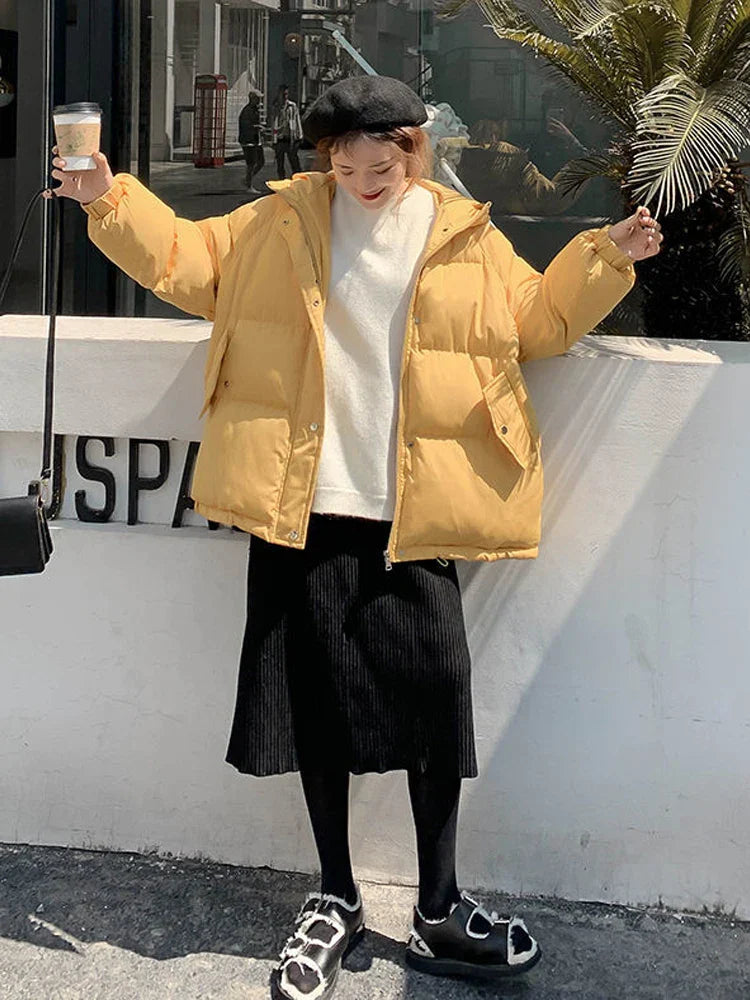 New 2020 Women Short Jacket Winter Thick Hooded