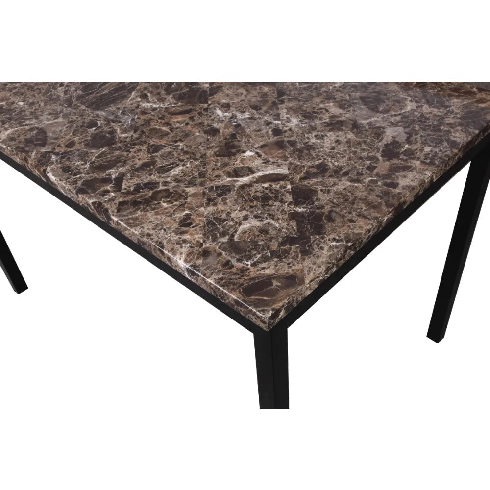 New 2023 Roundhill Furniture Noyes Metal Dining Table