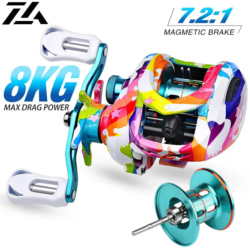 New 2024 5+1BB Magnetic Brake System Baitcasting Fishing