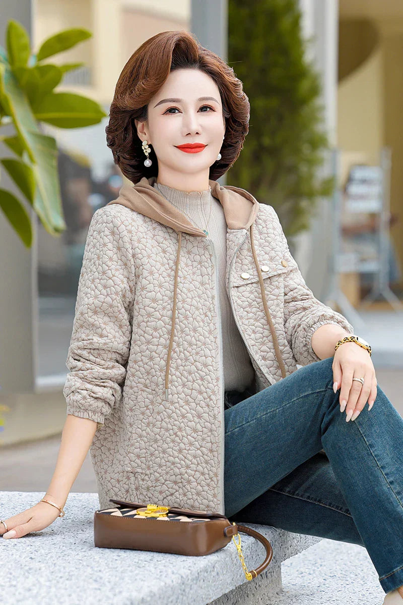 New Hooded Casual Coat Women's High End Mother's