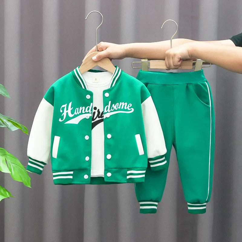 New Kids Baseball Clothing Suit Boys Girls Casual