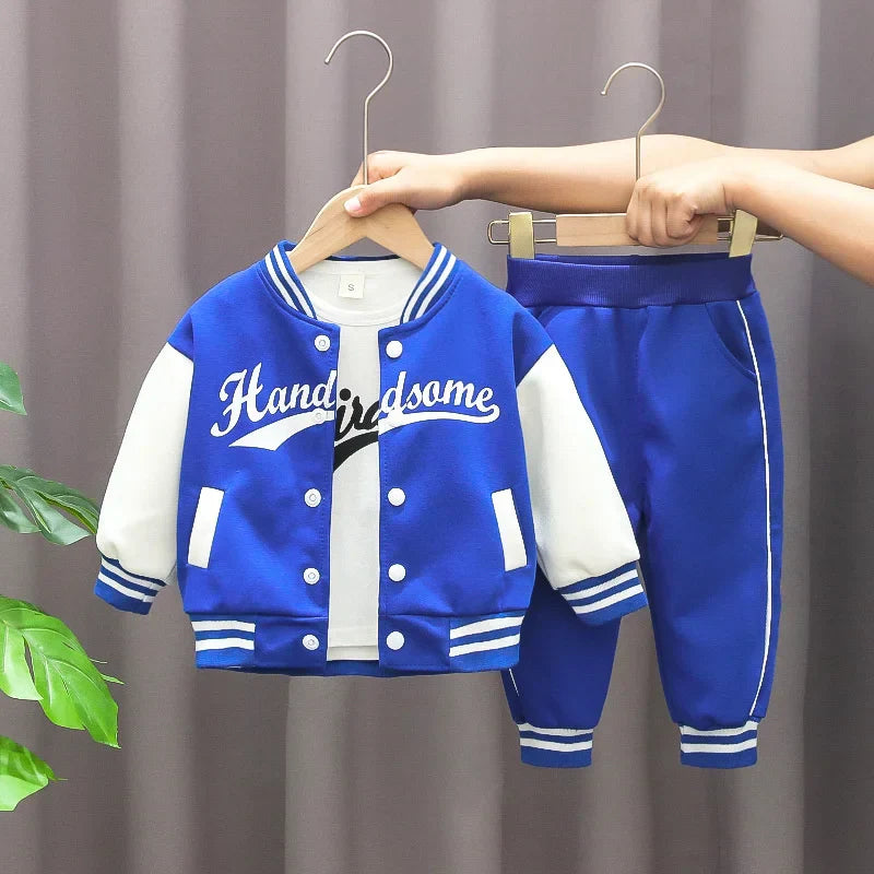New Kids Baseball Clothing Suit Boys Girls Casual