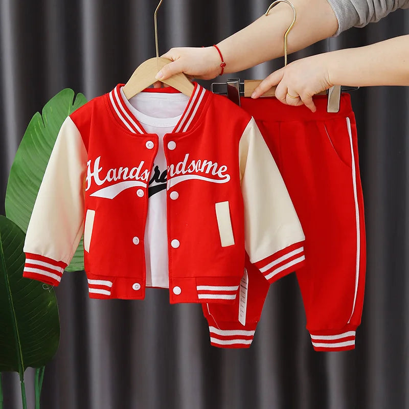 New Kids Baseball Clothing Suit Boys Girls Casual