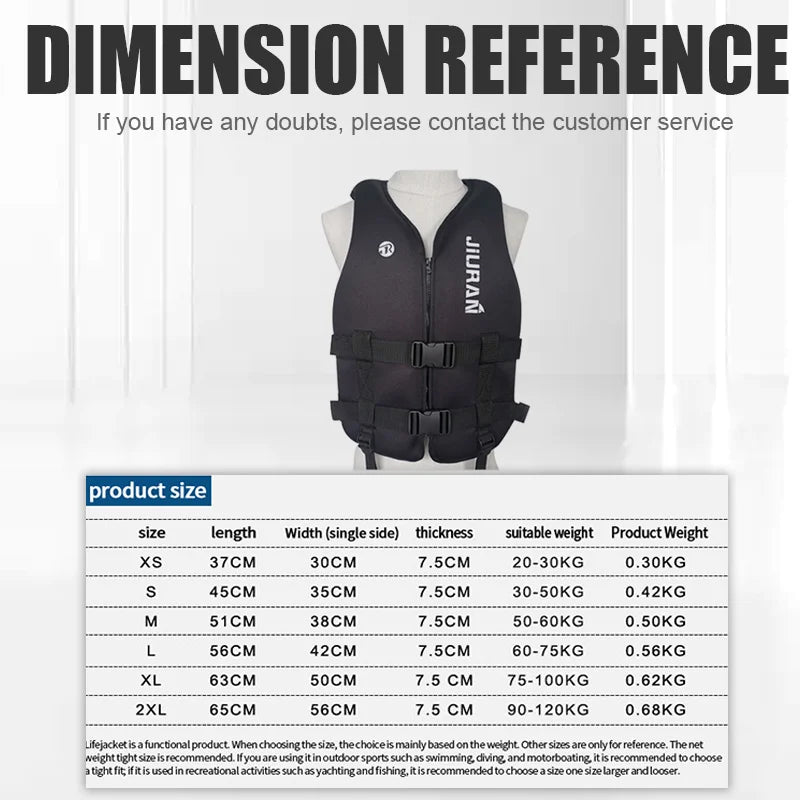 New Life Jacket Neoprene Safety Life Vest Water