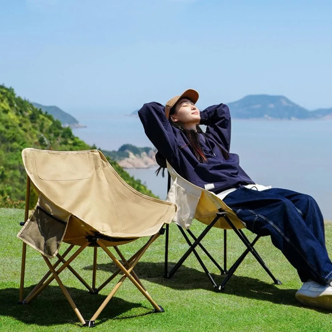 New Outdoor Folding Chair Portable Folding Moon Chair