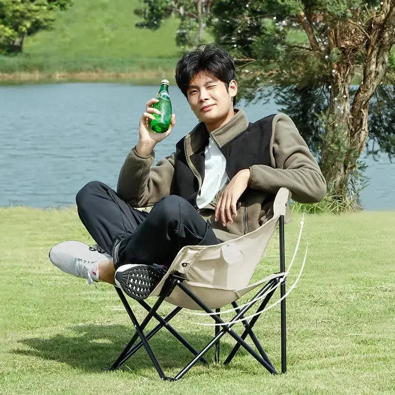 New Outdoor Folding Chair Portable Folding Moon Chair