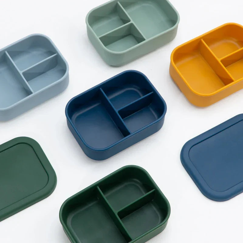 New Square Silicone Bowl Baby Food Supplement Box