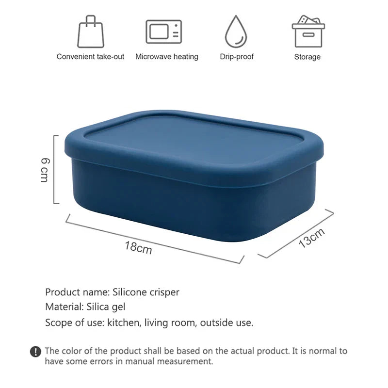 New Square Silicone Bowl Baby Food Supplement Box