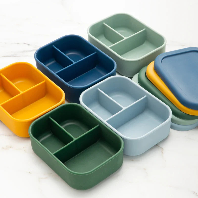 New Square Silicone Bowl Baby Food Supplement Box