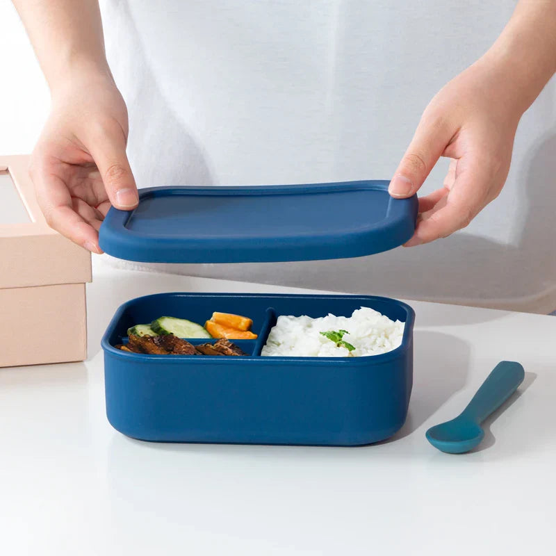 New Square Silicone Bowl Baby Food Supplement Box