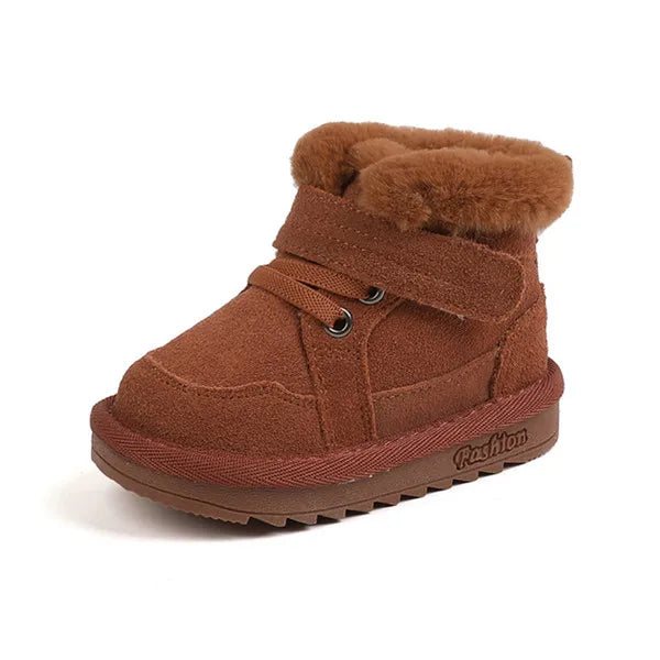 New Winter Baby Snow Boots Unisex Leather Cute