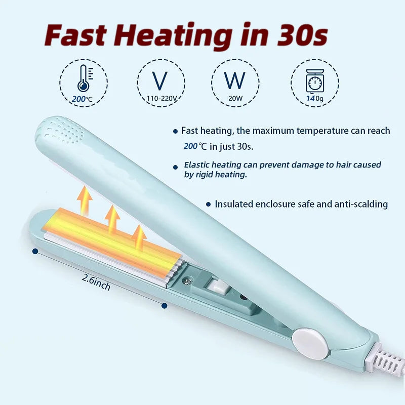 New in 3-in-1 Hair Curler Corrugated Professional Mini