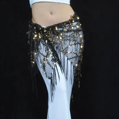 New style Belly dance costumes sequins tassel indian