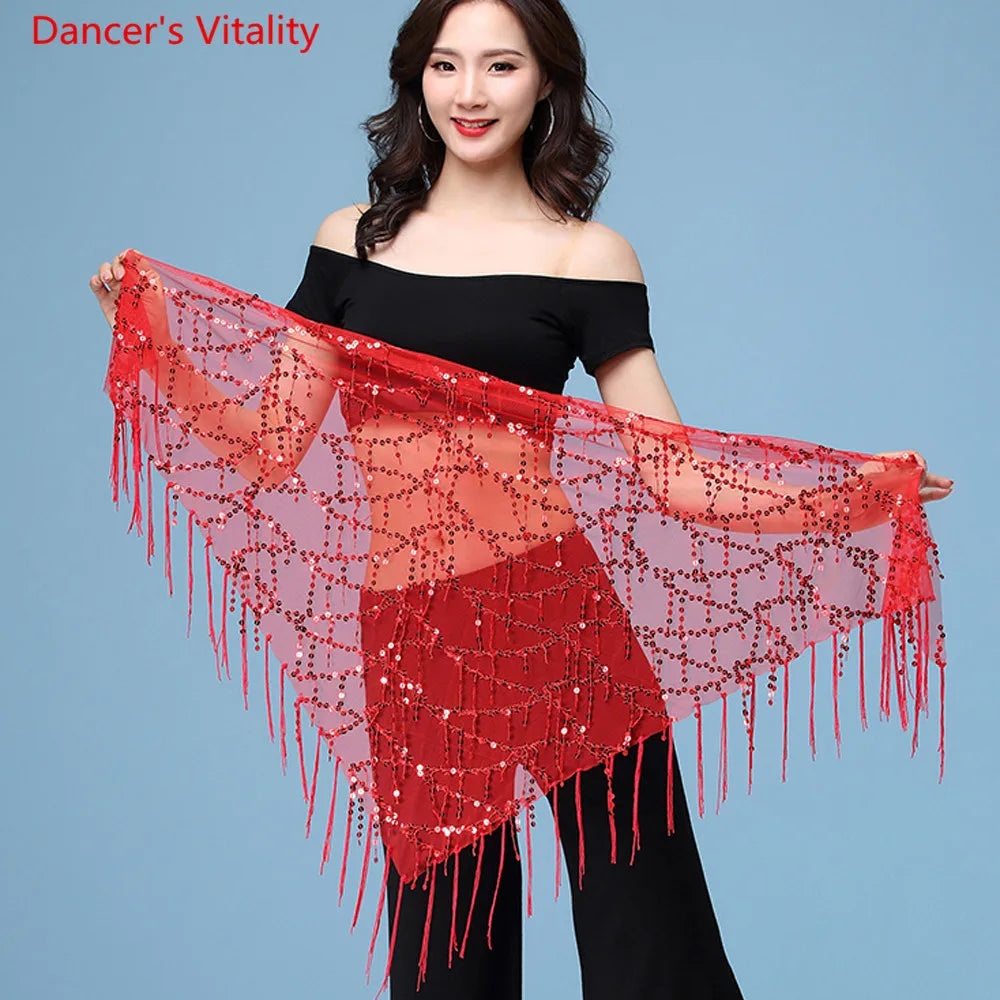 New style Belly dance costumes sequins tassel indian