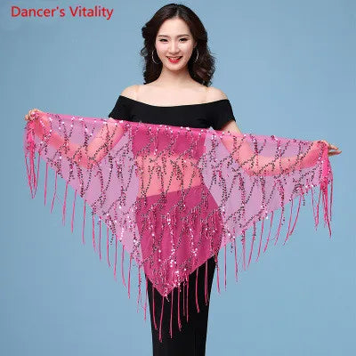 New style Belly dance costumes sequins tassel indian