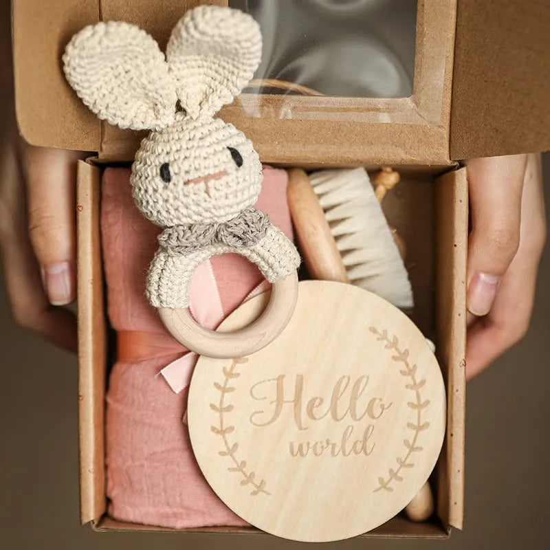 Newborn Baby Towel Bath Sets Gift Boxs Muslin