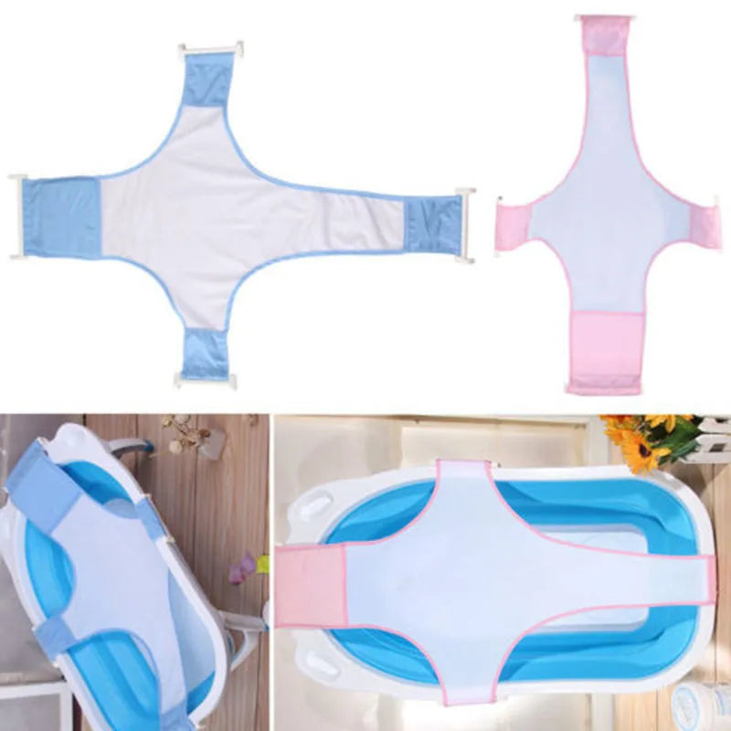 Newborn Infant Bath Adjustable Antiskid Net Baby Folding