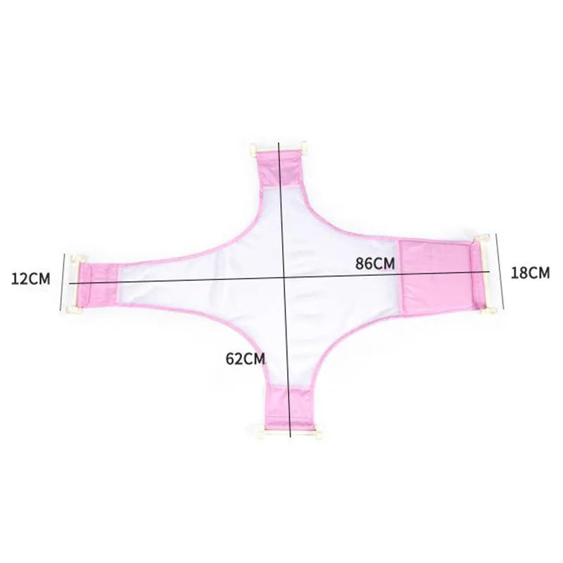 Newborn Infant Bath Adjustable Antiskid Net Baby Folding