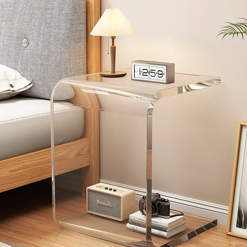 Newest Acrylic Transparent Bed Corner Table Nordic C-