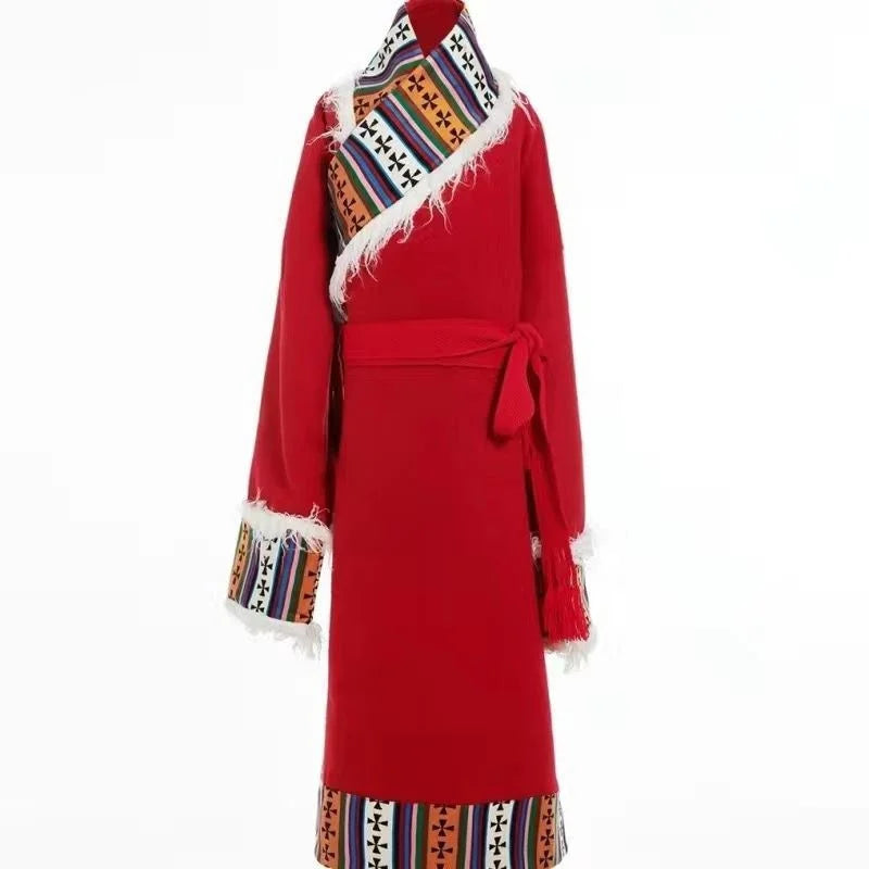 Noble Women's Tibetan Robes Tibetan Tourism Clothing Ethnic