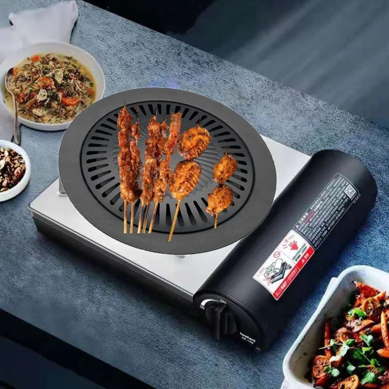 Non-Stick Camping Grill Pan for Meat Skewers Thickened